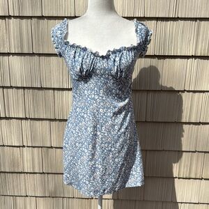 NWOT Ditsy Print Floral Blue Dress